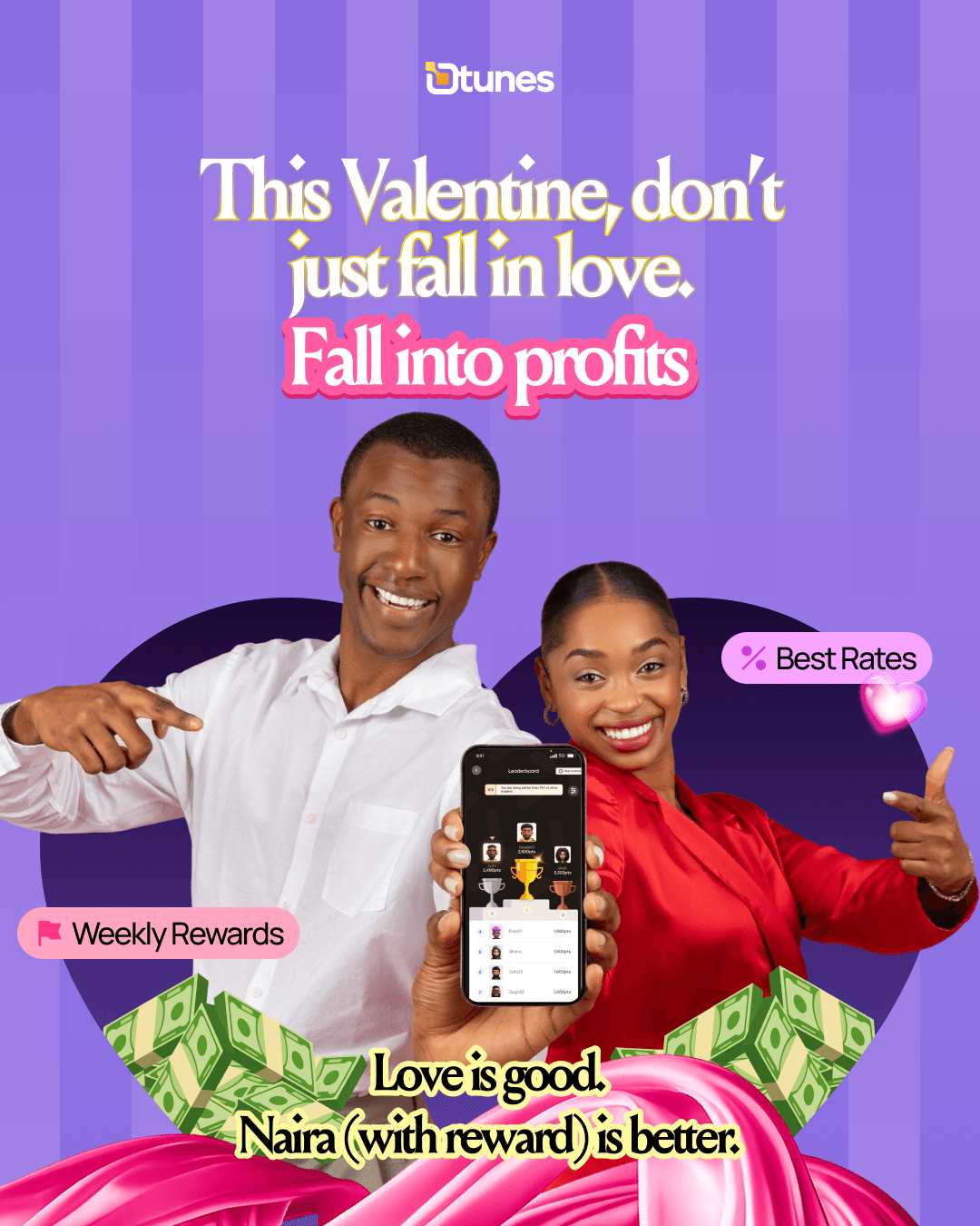 Dtunes Valentine campaign flyer