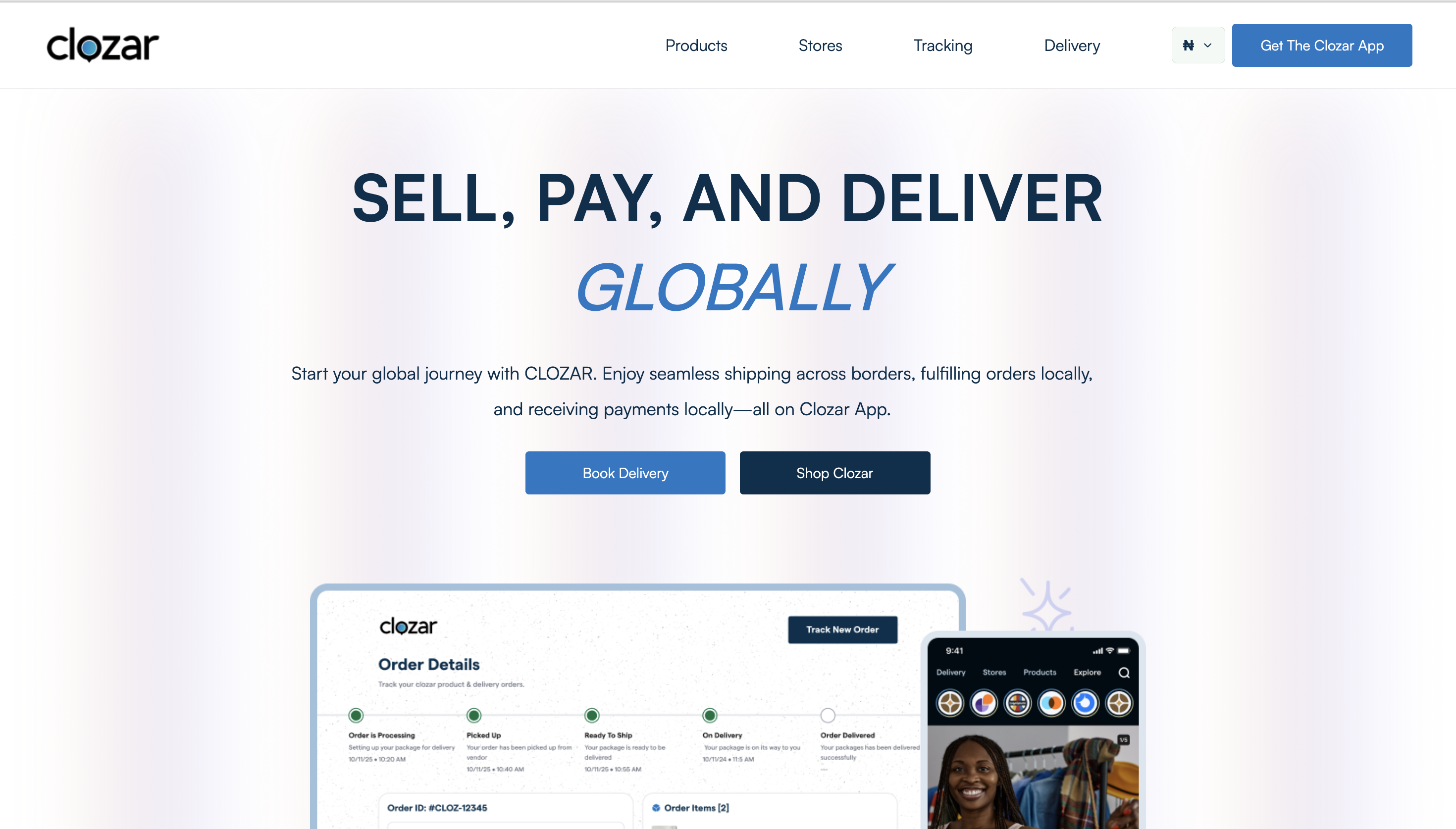 Clozar website preview
